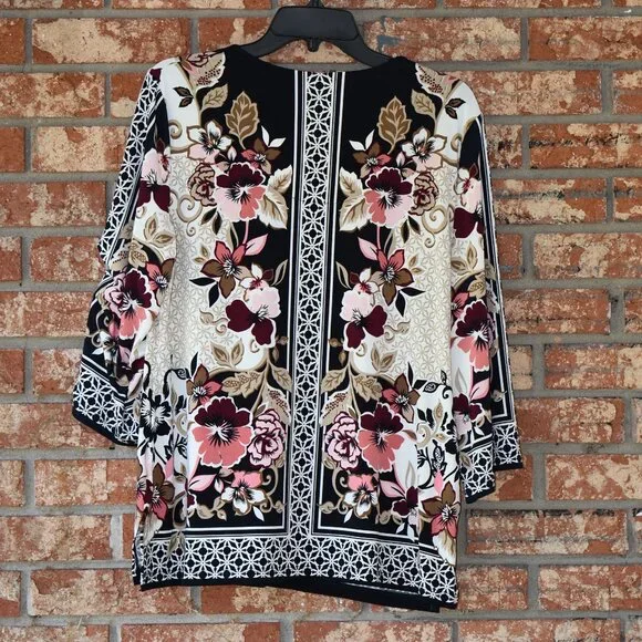 JM Collection Multicolored Top - Picture 2 of 3